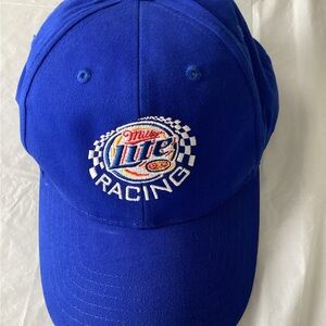 Miller Lite Racing Blue Cap - Embroidered